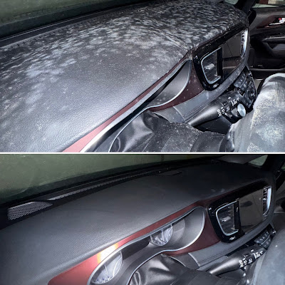 dashboard + console mold before and after